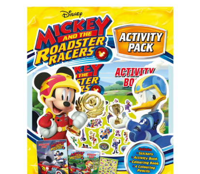Mickey Disney Activity Pack with Colouring Activity Stickers 4 Colour Pencils For Kids