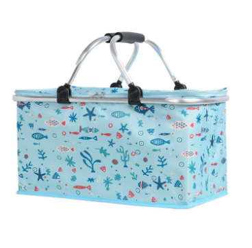 Folding Picnic Basket Portable Fruit Basket good for Insulation and Cold Storage