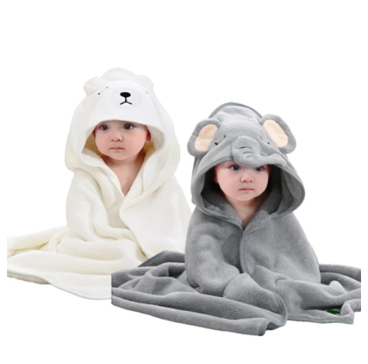 Buy 1 Take 1 2PCS Hooded Baby Blanket Baby Bath Towel Baby Towel Swaddle Kulambo Pranela SET14