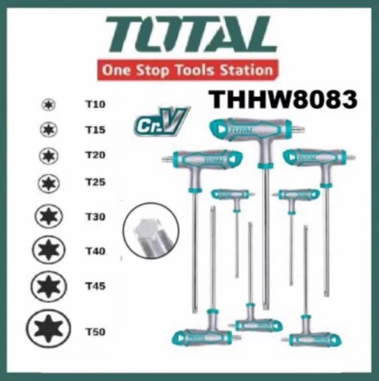 T-handle THHW8083 Torx Wrench tools 8pcs/set