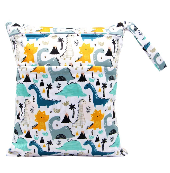 30x36cm Lager Size Diaper Wet Dry Bags Double Zipper Printed Portable Waterproof Bag Storage Bag Swimwear Bag C14