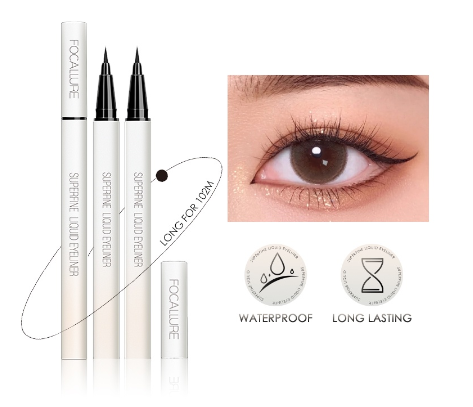 FOCALLURE Long Lasting Waterproof Liquid Eyeliner Quick Dry Eye Line Makeup