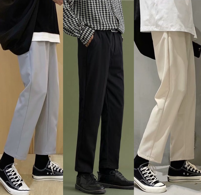 Khaki Pants For Men Pantalon Trousers Casual Korean Suit Chino Pants For Men & Women M4528
