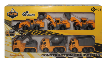 Earth Movers 6 Pack Construction Vehicles