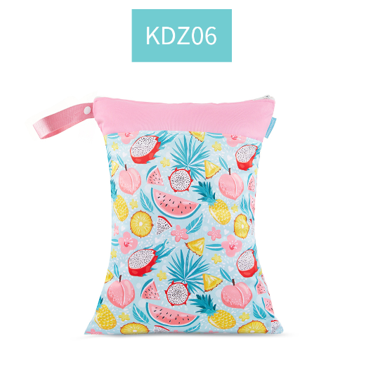 Happyflute Portable 30*40CM Diaper Wet Bag Waterproof Two Zippered Cute Prints Wet Dry Diaper Bag With Handle Wetbags 09