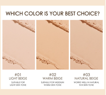 Focallure Oil Control Matte Powder Perfect Cover Dry Wet Dual-Use Contain Vitamin C Powder Compact Foundation Makeup