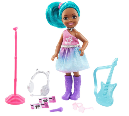 Barbie Career Chelsea Rockstar Blue Hair Playset
