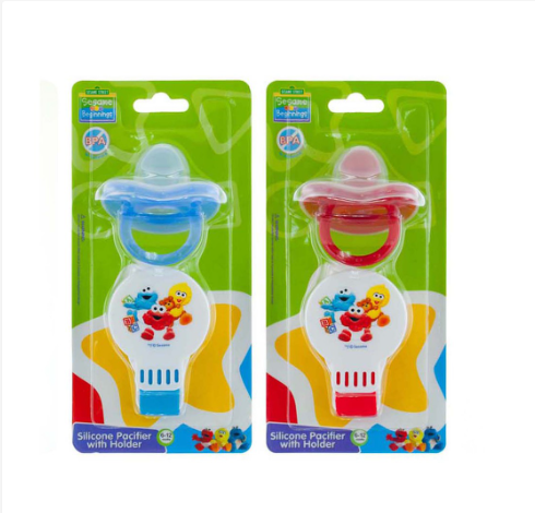 Sesame Beginnings Silicone Pacifier With Holder