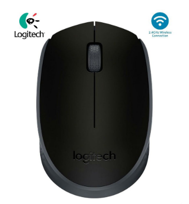 Logitech M170 Wireless Optical Mouse (USB, Black)