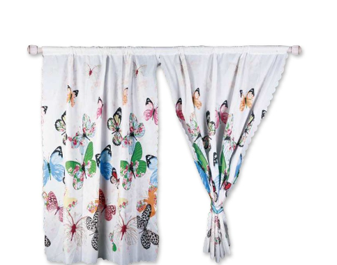 Socone Butterfly Fashion Short Curtain New Curtain 1 Pc. 1026