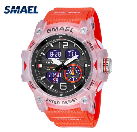 Original Luxury Fashion Luminous Men's Watch Waterproof Casual Quartz Electronic Sports Men's Watch RED