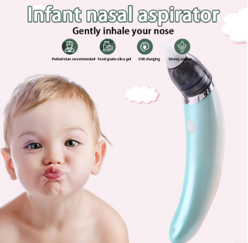 Baby Electric Nasal Aspirator Silent Nose Suction for Baby Soft Silicone Nasal Wash Nose Cleaner