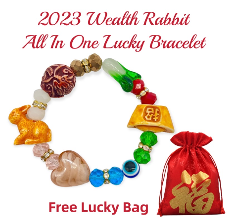 2023 Wealth Rabbit Bracelet All In One Lucky Bracelet Broken Color Free Lucky Bag Perfect For Gift