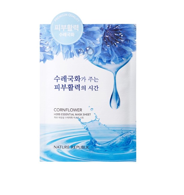 Nature Republic Herb Essential Cornflower Mask Sheet 1+1