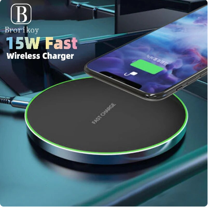 15W Fast Wireless Charger For Samsung Galaxy S21 S20 Note10 USB Charging Pad for iPhone 14 13 12 11 ProMax XS Max XR X 8 2020 SE