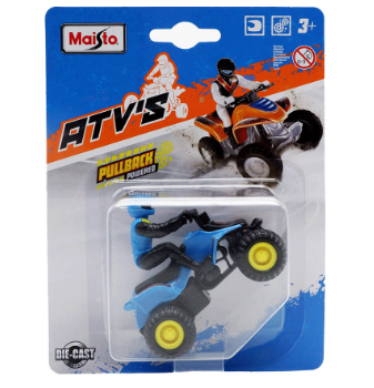 Maisto ATV's Blue with Yellow Vshape Die-cast Vehicle