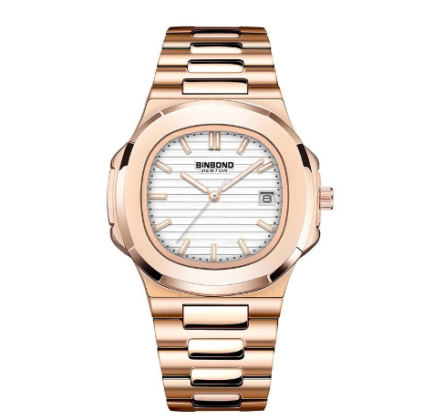 Binbond Original Luxury Retro Parrot and Conch Men's Watch Men's Luminous Fashion Waterproof Square Stainless Steel Men's Watch M03