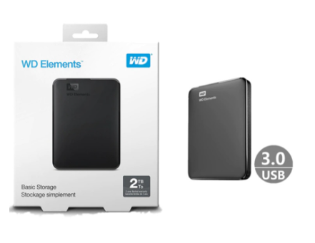 Western Digital WD Elements 2.5" Portable Hard Drive 1TB HDD USB3.0 External Hard Drive