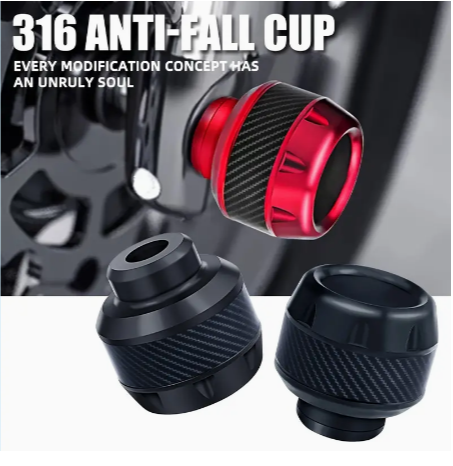2pcs Universal Motorcycle Front Fork Cup Anti Drop Cup Body Slider Aluminum Alloy Anti Drop CNC Suitable For Scooters, Motorcycle Decorative Accessories, Trendy And Fashionable