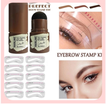 Eyebrow Powder Stamp Shaping Makeup Waterproof One Step Brow Stamp Shaping Kit Eyebrow Stick Set