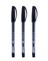 Faber-Castell 1423 Ballpen 0.5mm Black 3PCS [12SP142305BLK3]