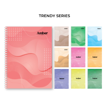 Amber Notes  Soft Ring Notebook Trendy 20cm x 15cm