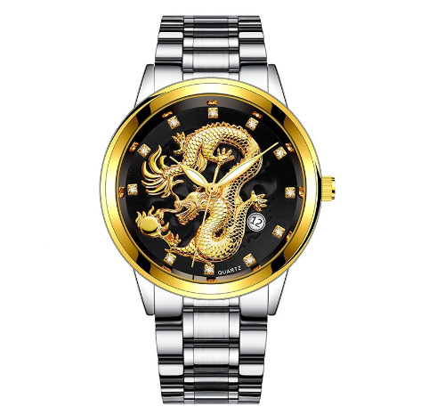 Binbond Original Luxury Gold Luminous Fashion Luxury Waterproof Men's Watch Quartz Stainless Steel Wrist Watch M09