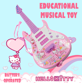 Hello kitty Peppa pig Educational Musical Electronic Guitar Toy with Lights and Sounds Toys for Kids