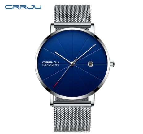 CRRJU Original Brand Men's Watch Ultra-thin Simple Casual Quartz Stainless Steel Waterproof 2216X M8