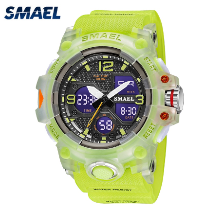 SMAEL Brand Waterproof Watch Men Casual LED Digital Sports Quartz Watch Fashion Multifunction Watches Original 8008