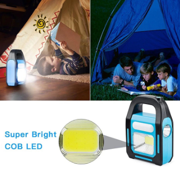 3 In 1 Solar COB Camping Lamp Work Light LED USB Charging Outdoor Lantern Waterproof Night Hand Lamp