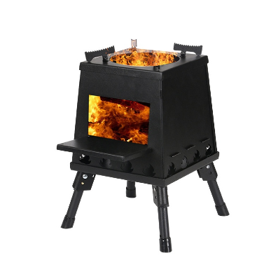 Camping Stove Portable Folding Firewood Burning Stove Steel BBQ Wood Stove Piic Heating Cooking