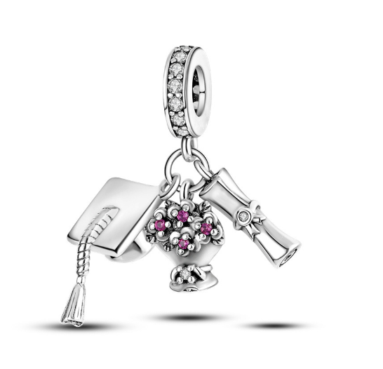 Turtle 925 Silver Pandora Dangle Charm Three In One Pendant Decoration For Bracelet Dream Catcher Beads S18