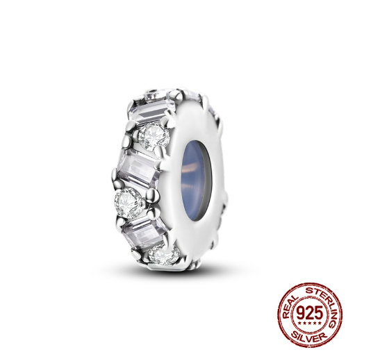 Fit Original Pandora Bracelet Beads Pendant 925 Sterling Silver Love Positioning Buckle Series Colorful Women Jewelry DIY Gift S048