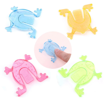 Jumping Frog Toys Mini Transparent Plastic Children Finger Action Training Toy Birthday Party Kindergarten Gifts 1/5Pcs