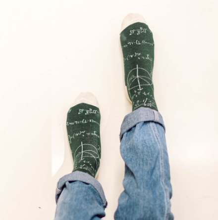 IDENTITY Equation Printed Mid-Crew Length Socks
