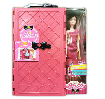Kingtoys Alisa Beautiful Doll Set - High-Quality Doll Set with Closet - Perfect for Playtime