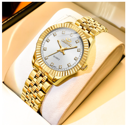 CHENXI luxury watch for woman water proof sale original pawnable korean style new fashion stainless steel diamond luminous Watch GOLD WHITE