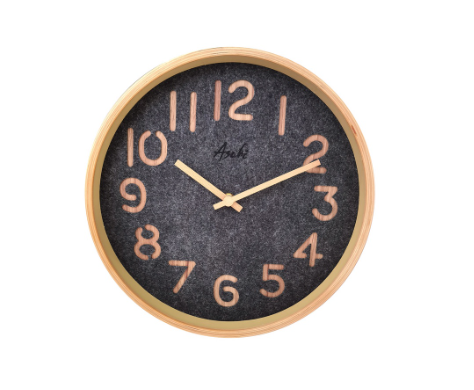 Asahi W 7016 Round Wall Clock 12 Inches