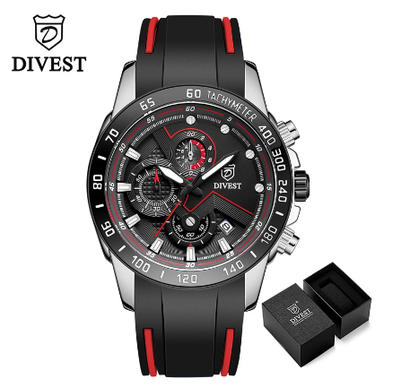 DIVEST Original Men's Watches Business Fashion Brand Casual Sport Quartz Men Lumninous Watch Waterproof Date Clock 9023 M4