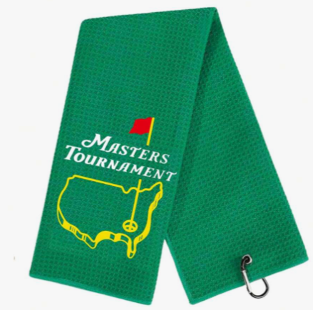 1 Pc Funny Green Golf Towel,Masters Tournament Golf Towels For Golf Bag For Men Women With Clip,Golf Gift Golfing Gifts Golf Towel For Golfers Dad Husband Golf Fan Lover Funny Golf Gifts For Men Golf 