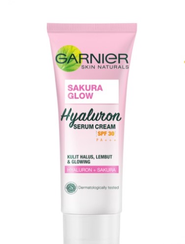 Garnier Sakura Glow Day Cream with SPF30 Glass Skin Sensitive Skin Dry Skin Hydration  20ML