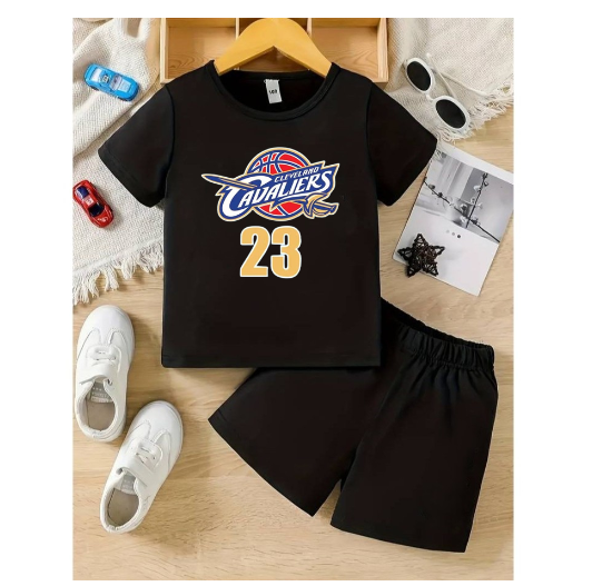 Boy Clothes Corp Terno for Kids Boys Fashion Sando Shorts Set Summer Tshirt  S11