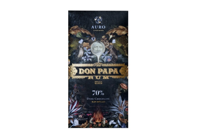 Auro Chocolate x Don Papa: 70% Dark Chocolate Rum Infused 60g