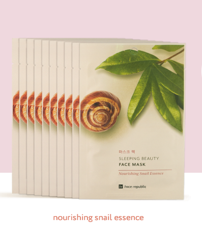 Face Republic Sleeping Beauty Face Mask Nourishing Snail Essence 23g (10 pcs)