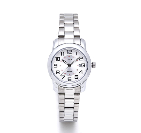 Timex L115 Series Silver Stainless Steel Analog Quartz Watch For Women TWEL1150E CLASSICS