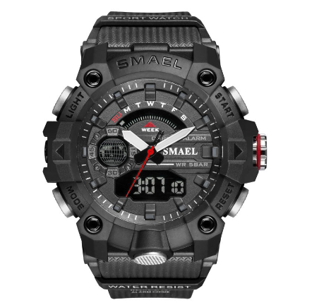 Smael 8040 Fashion Men's Sports Watch Top Brand Quartz 5Bar Waterproof LED Digital Relogio Masculino M5