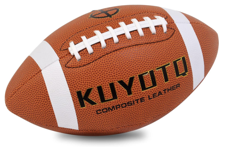 Youth/Adult Football - Official Size 7/9 Football Soft Composite Leather American Football - in&Outdoor High School Football Wear-Resistant College Football (Deflated)