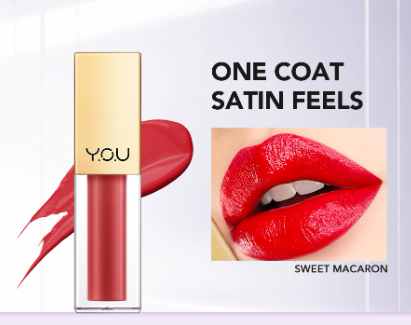 Y.O.U Rouge Satin Lip Cream High Pigmentation Long-wear Moisturizing Lightweight Makeup