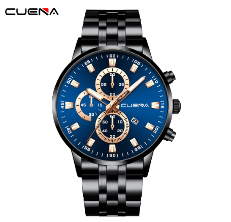 CUENA Men's Watches Original Brand Luxury Business Analog Quartz Waterproof 6025 M6